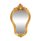 Petit miroir décoratif vintage dans un cadre doré avec des fleurs, Italie, années 1960