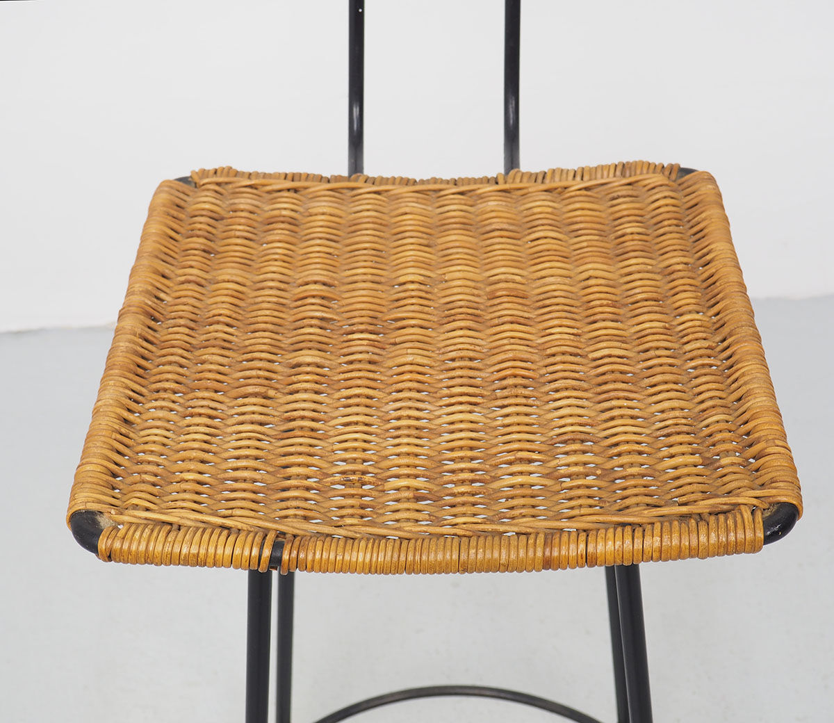 Rattan bar stool by Gian Franco Legler, 1950s