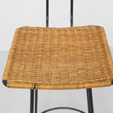 Rattan bar stool by Gian Franco Legler, 1950s