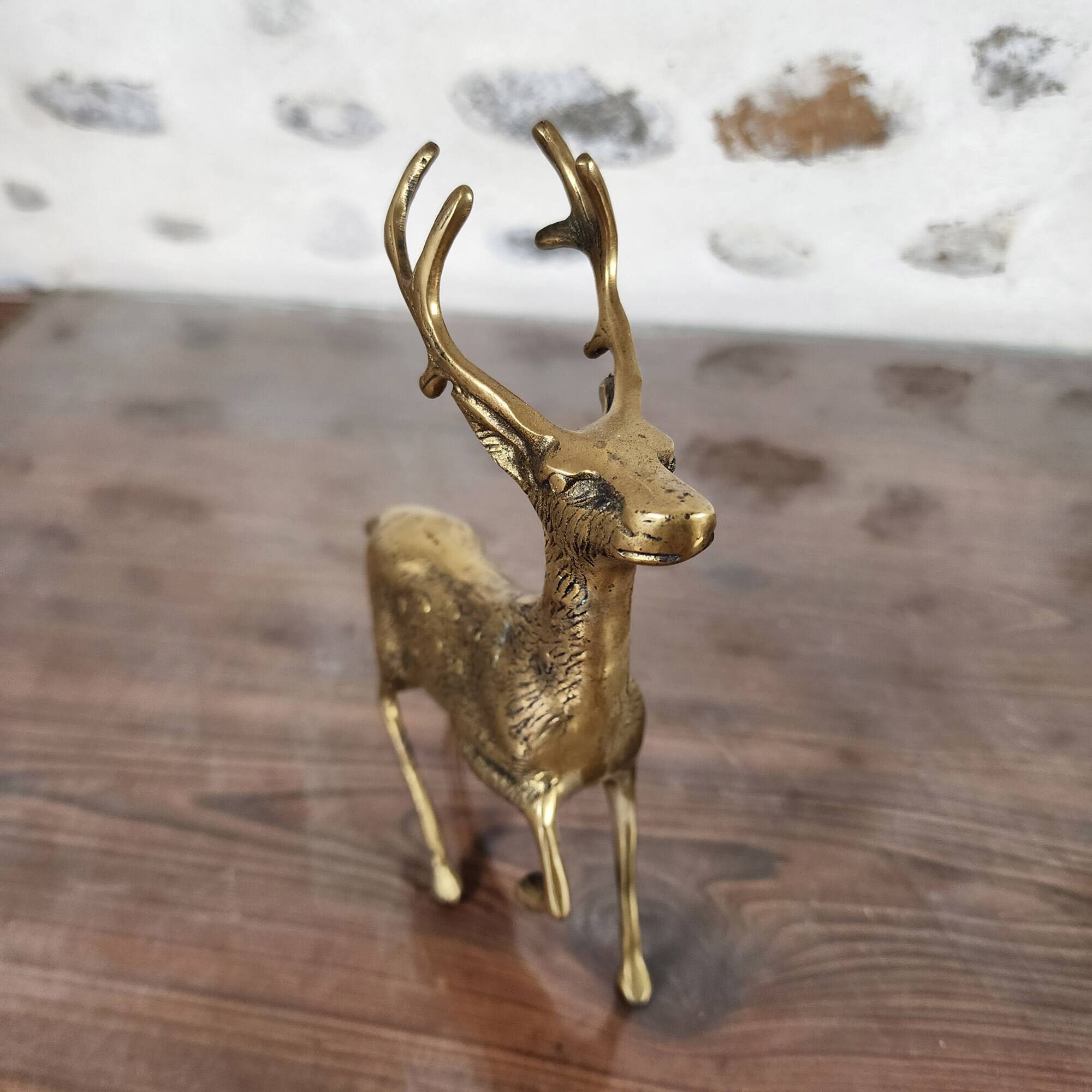 Brass deer figurine