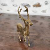 Figurine de cerf en laiton