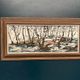 Oil on Swedish panel - "Forest in Winter" - Signed - Vintage and Framed