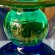 5 verres soufflés verts et bleus Ålhens vintage