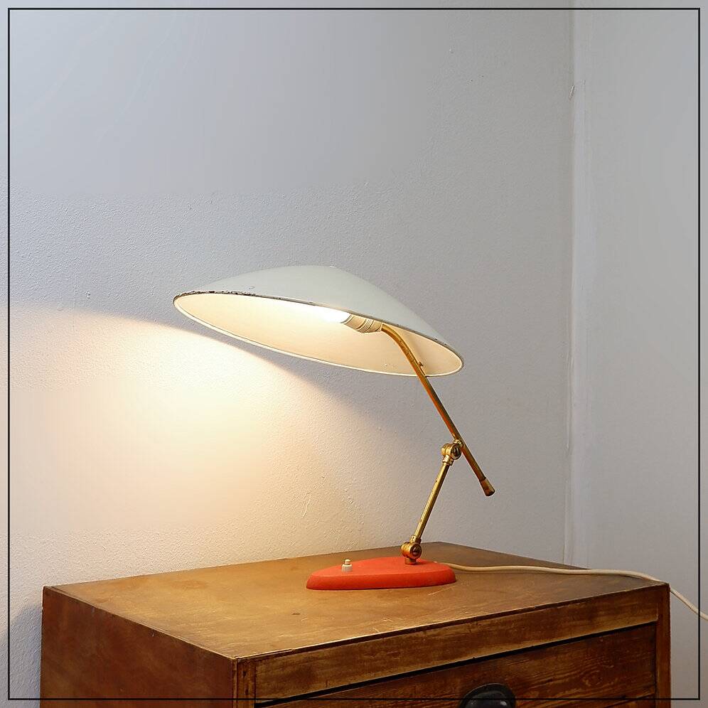 Large Italian metal table lamp in Mid-Century Modern style - 1950s