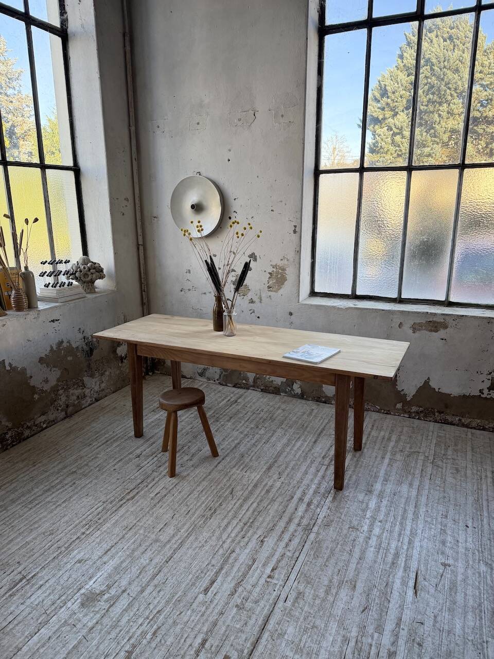 Pine and oak farmhouse table 2m