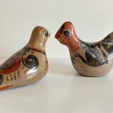 Couple bird ceramic handmade mexico vintage