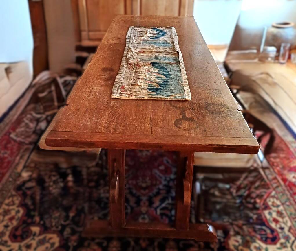 Old refectory table in solid oak, 17th–18th century