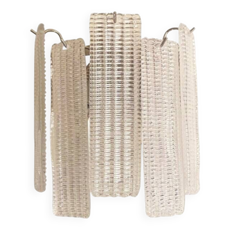 Contemporary Diamond Strips ”Listelli” Murano Glass Wall Sconce