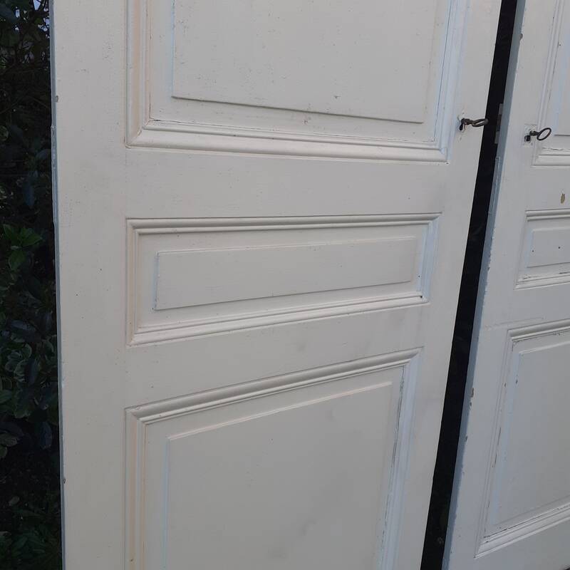 3 large old Haussmann-style wardrobe doors 19th century H260cm