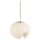 Opaline glass pendant lamps by Peill & Putzler, Germany, 1970s