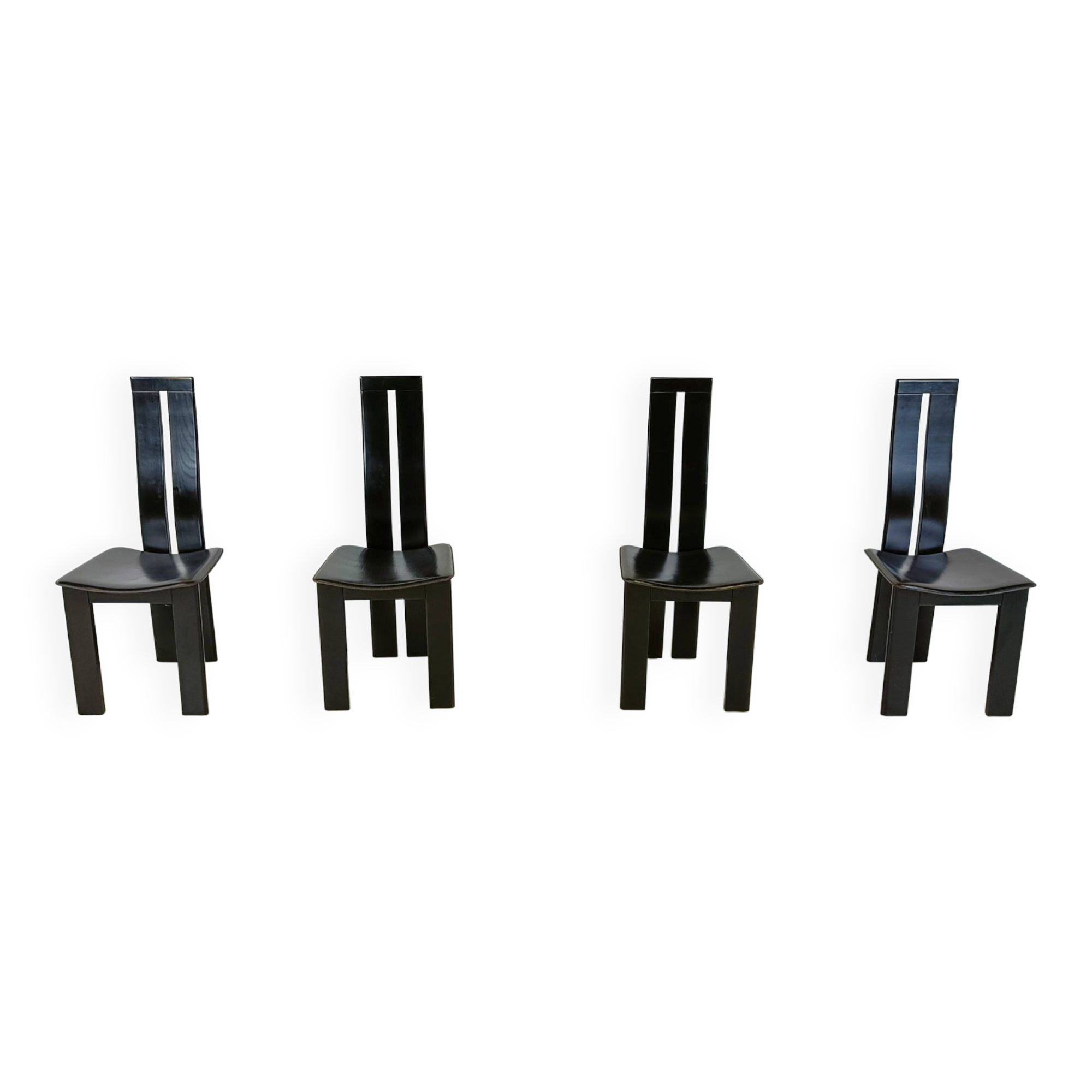 Set of 4 dining chairs by Pietro Costantini for Ello, 1980s