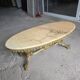 Table basse en bronze et marbre années 1960