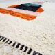 Handmade Berber rug with colourful patterns, size 150x250 cm.