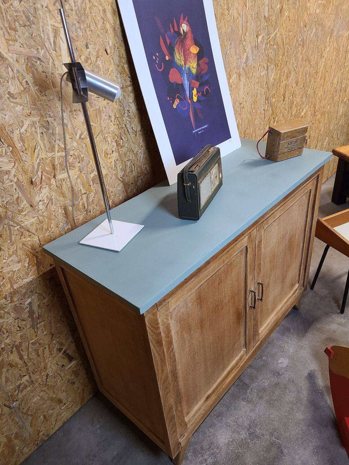 Vintage patinated parisian cabinet circa 1950