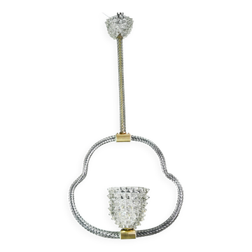 Extraordinary Clear Rostrato Murano Glass Chandelier by Barovier & Toso, 19