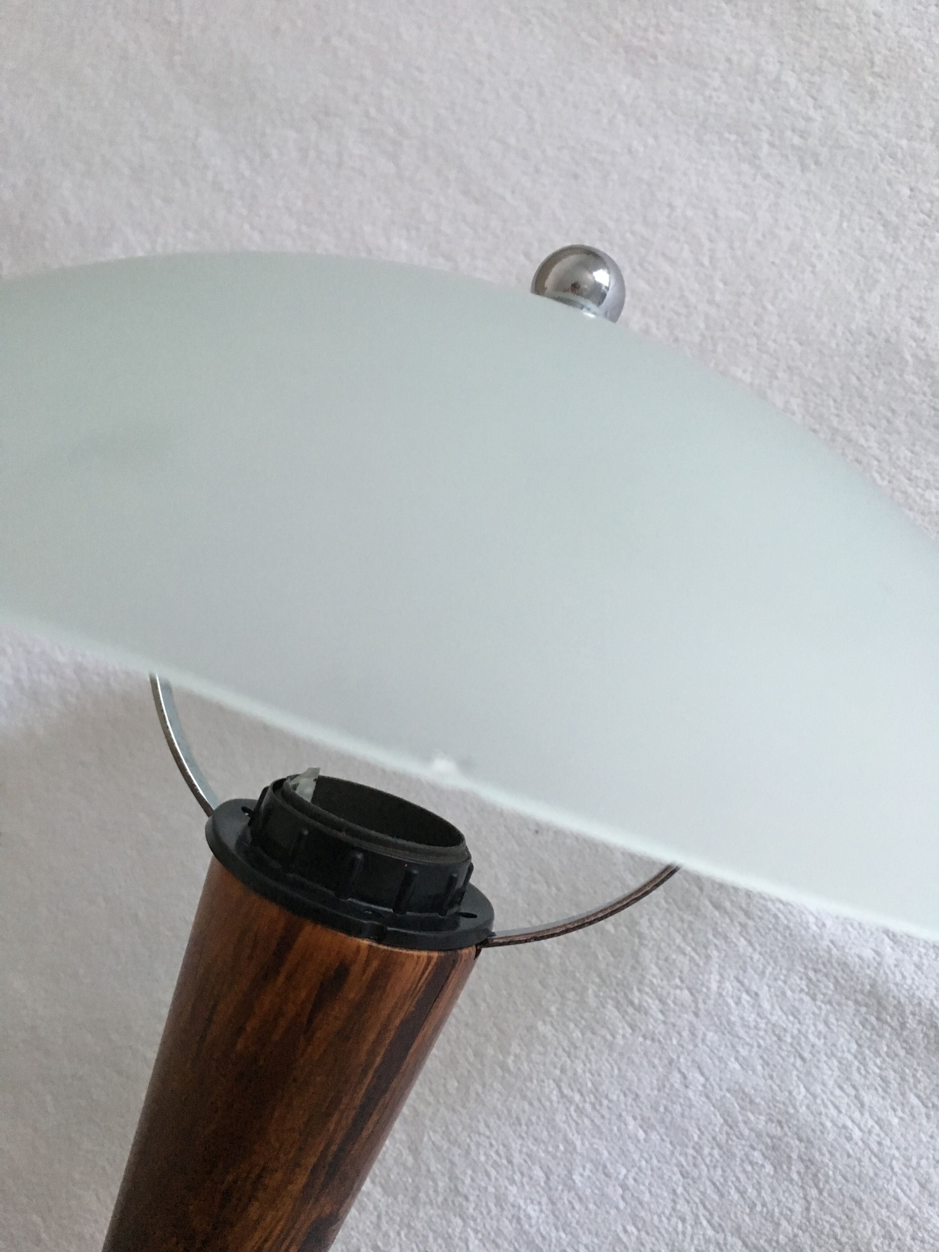 Frosted glass mushroom lamp