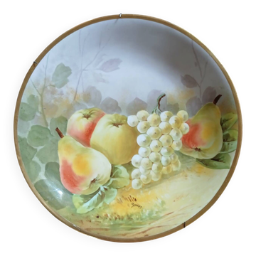 Large decorative antique porcelain plate
