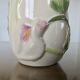 Vase en céramique, motif floral, numéroté et signé années 70 80