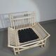 Large bamboo / rattan love seat 80's