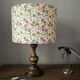 Vintage lamp | retro floral charm & turned solid wood base