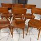 Suite of 6 chairs by bistrot baumann in the 1950s