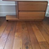 Scandinavian TV unit in solid light oak
