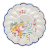 Plat rond forme pâquerette Motif Fleuri en céramique italienne