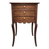 Small chest of drawers / tallboy / antique bedside table with 3 drawers / Louis XV style / c