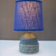 Mid-century modern pottery table lamp made by Rolf Palm, Sweden
