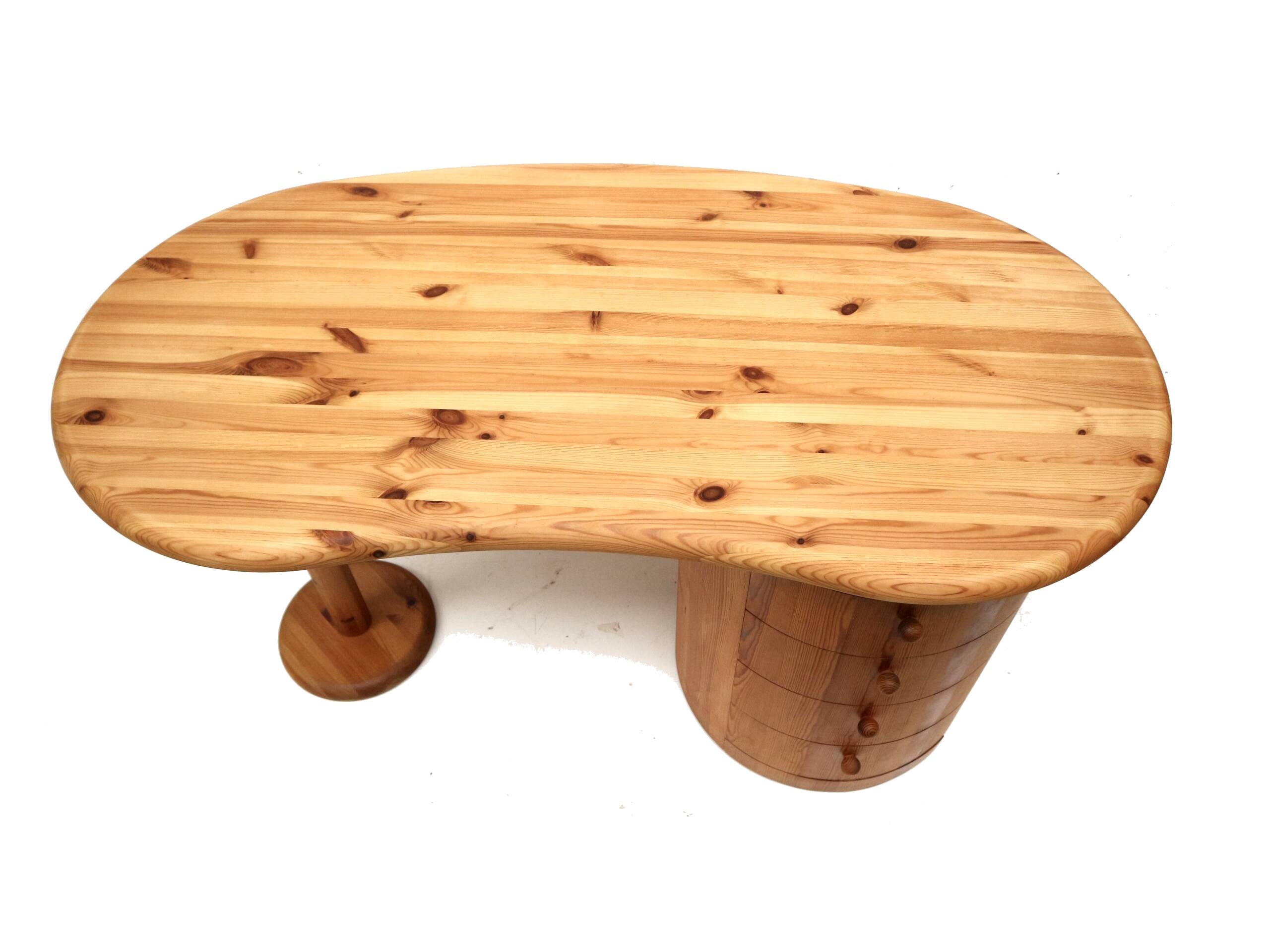 Kidney-shaped desk by CF Christensen, Silkeborg, Denmark 1970