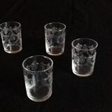 8 verres gravés