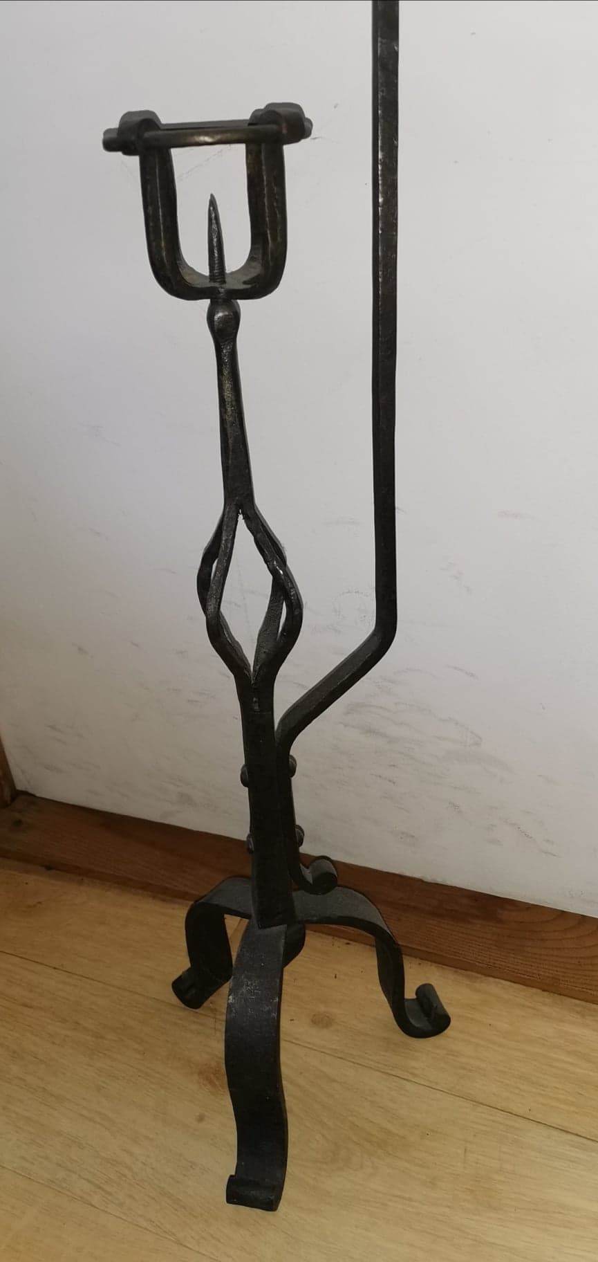 Medieval candelabra in wring iron