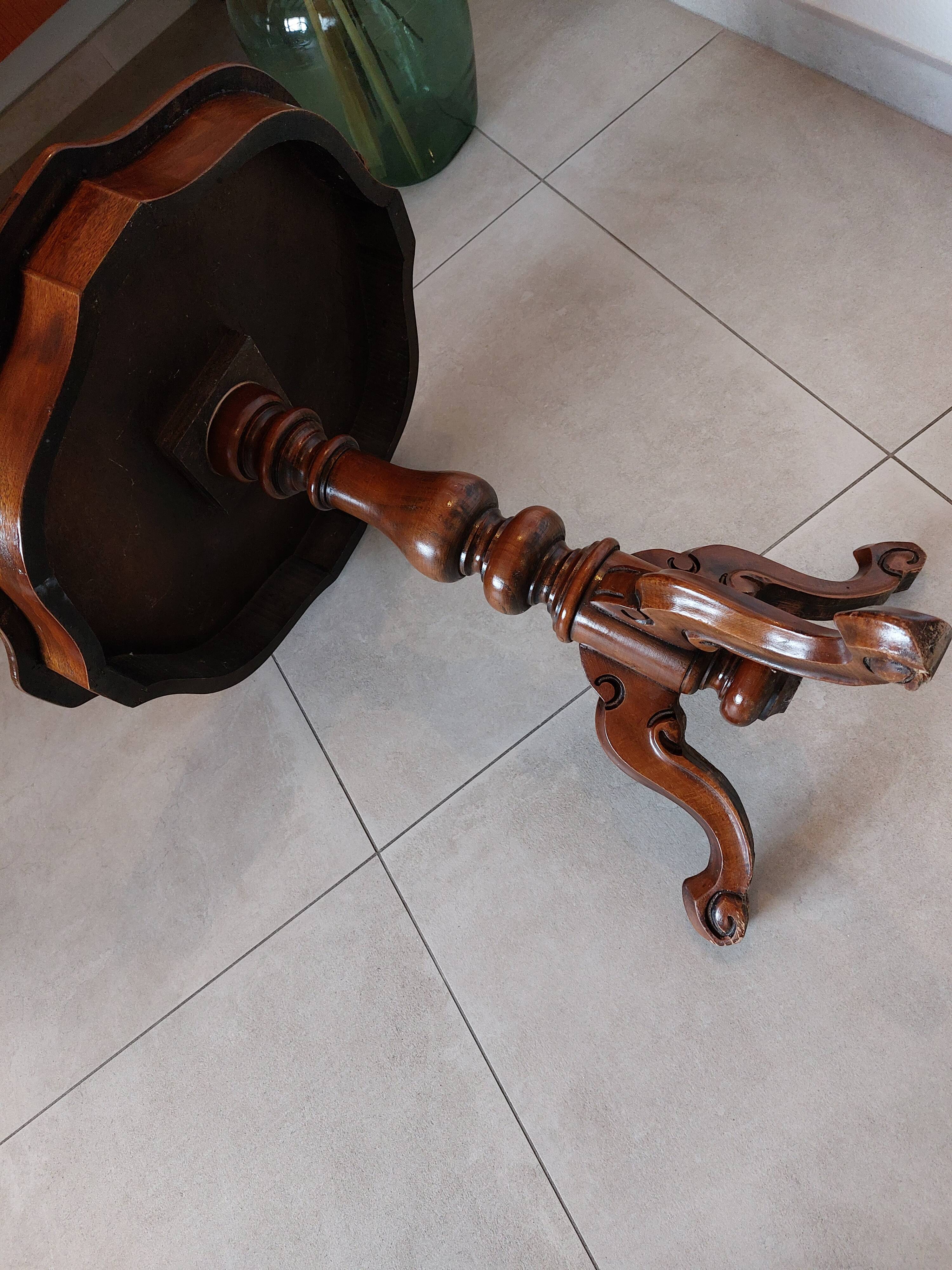 side table with marquetry