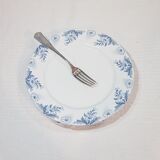 Set of 5 flat plates in Luneville earthenware model Luc, iron earth