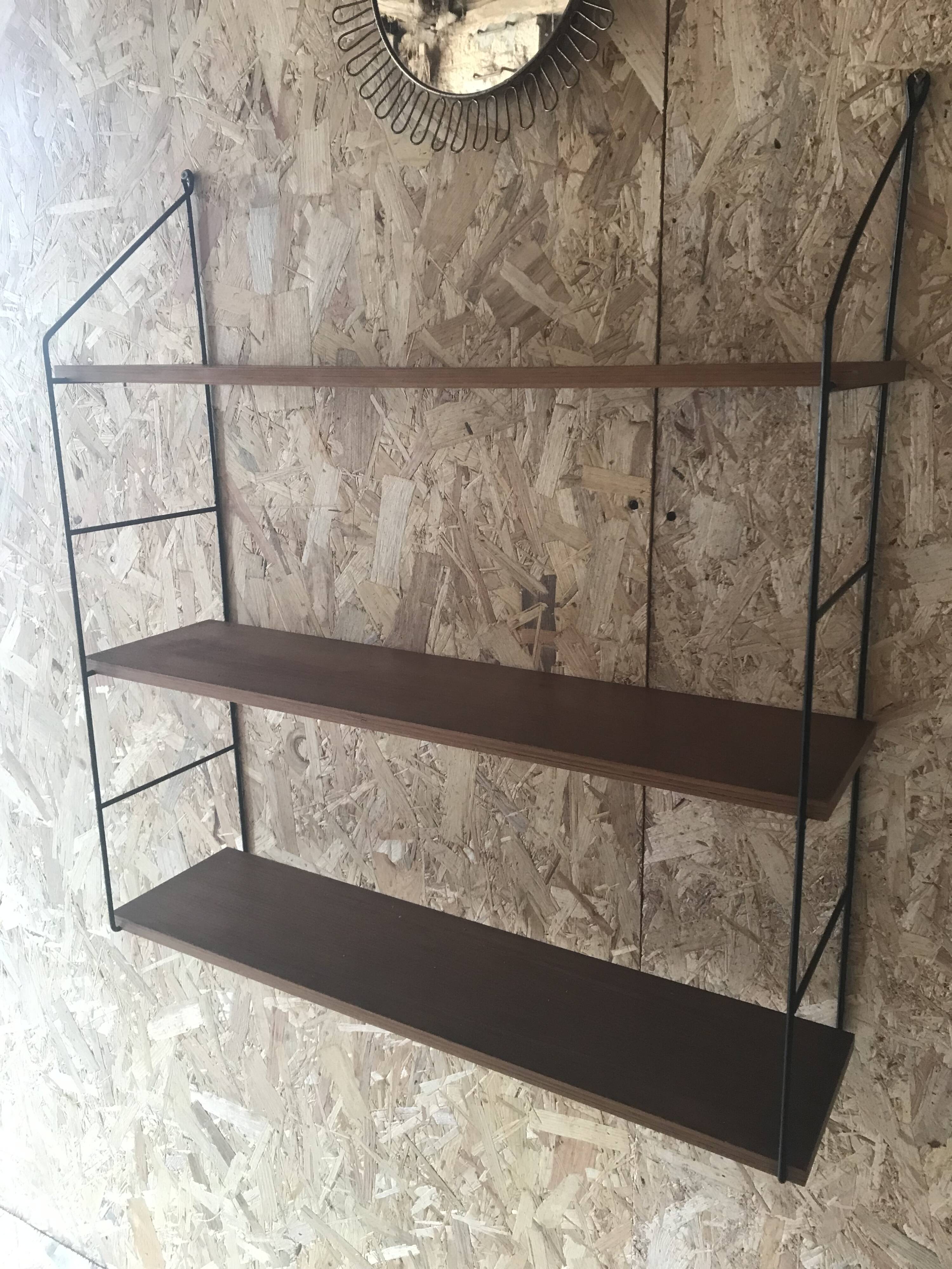 Vintage three-tier string shelf