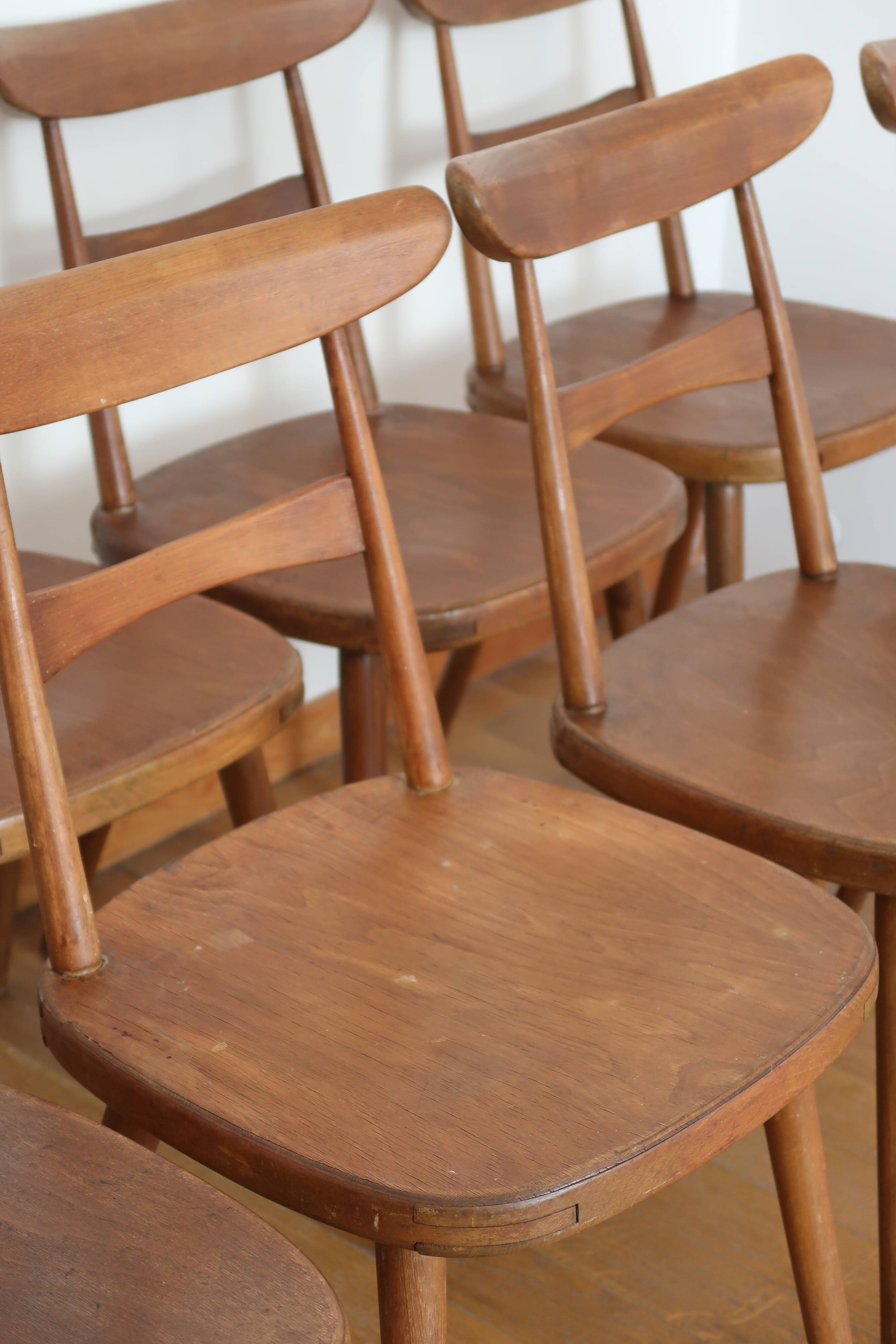6 Scandinavian bistro chairs