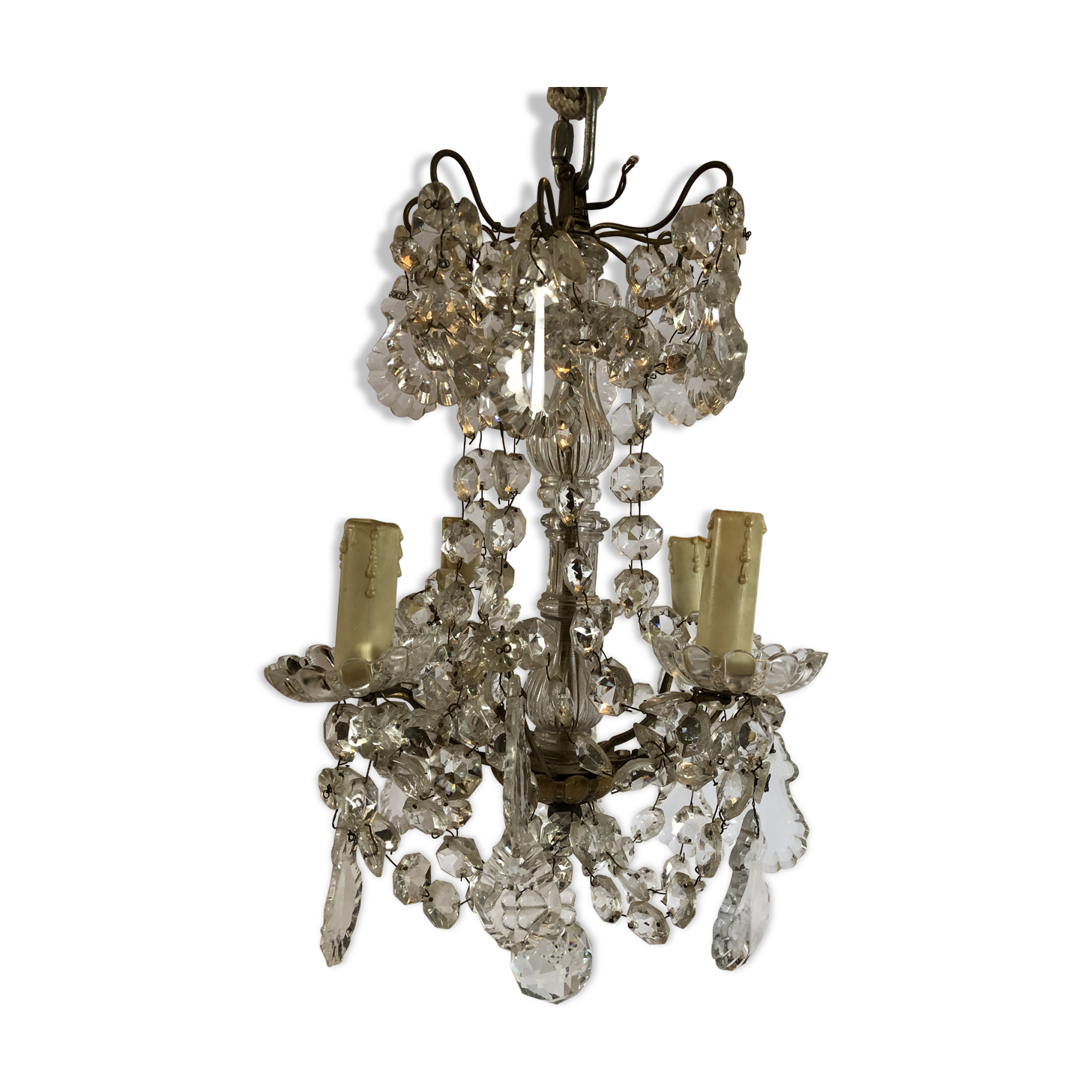 Antique chandelier with tassels