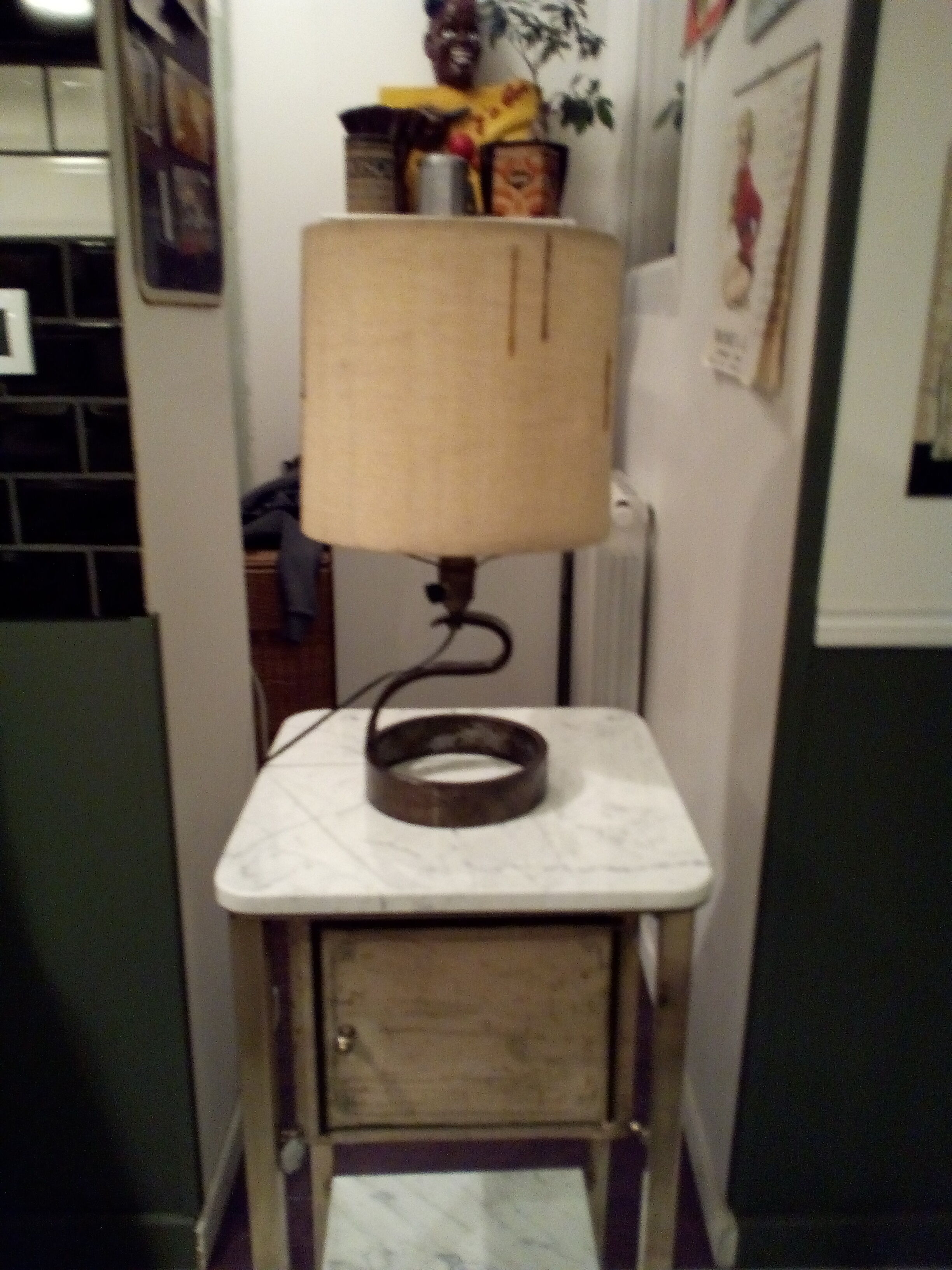 Lamp in wrought iron