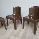 5 gilac chairs monobloc 70s