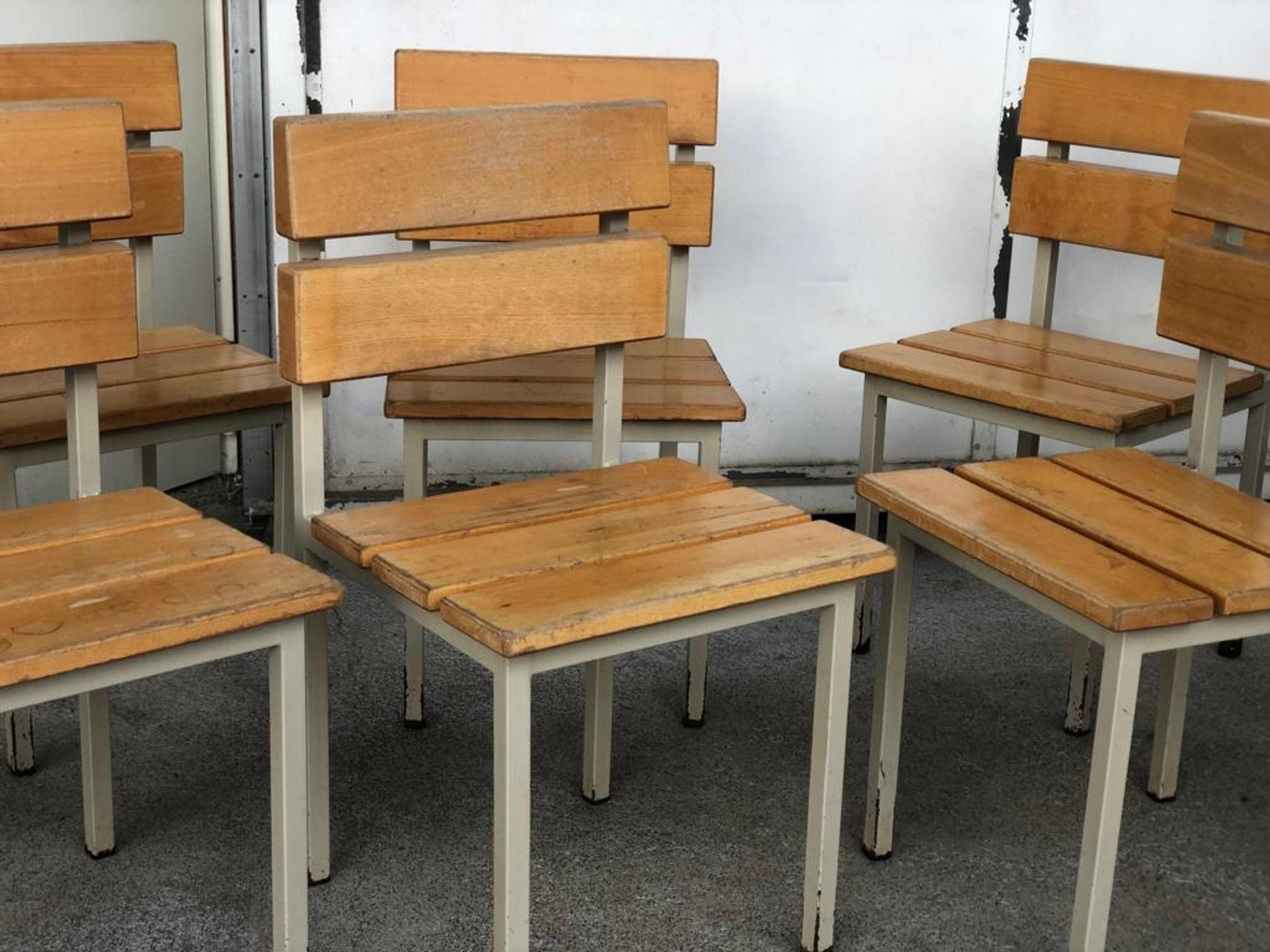 Wooden and iron chair suites from the 70's