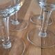 4 antique engraved glass goblets