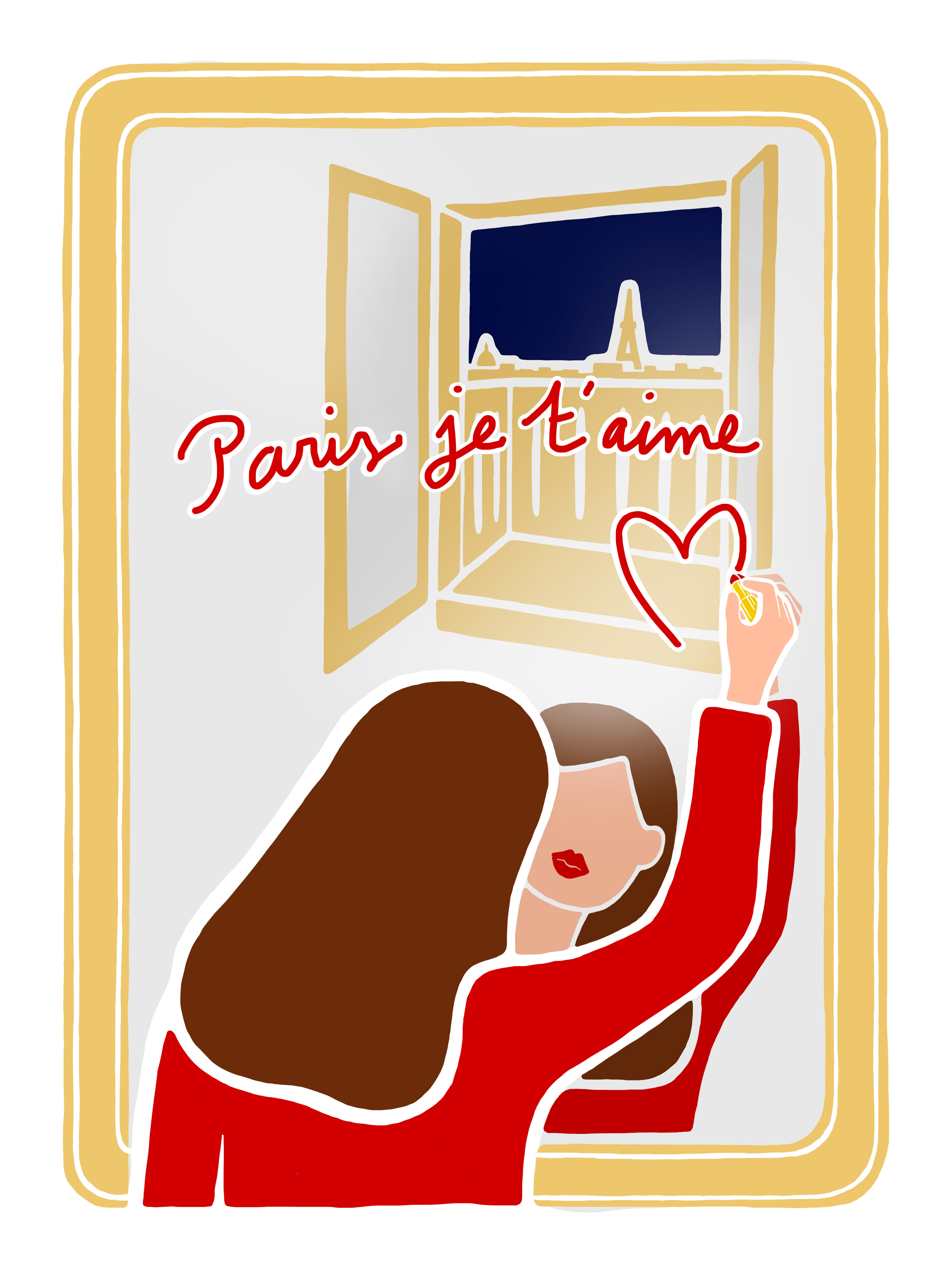 Illustration "Paris I love you"