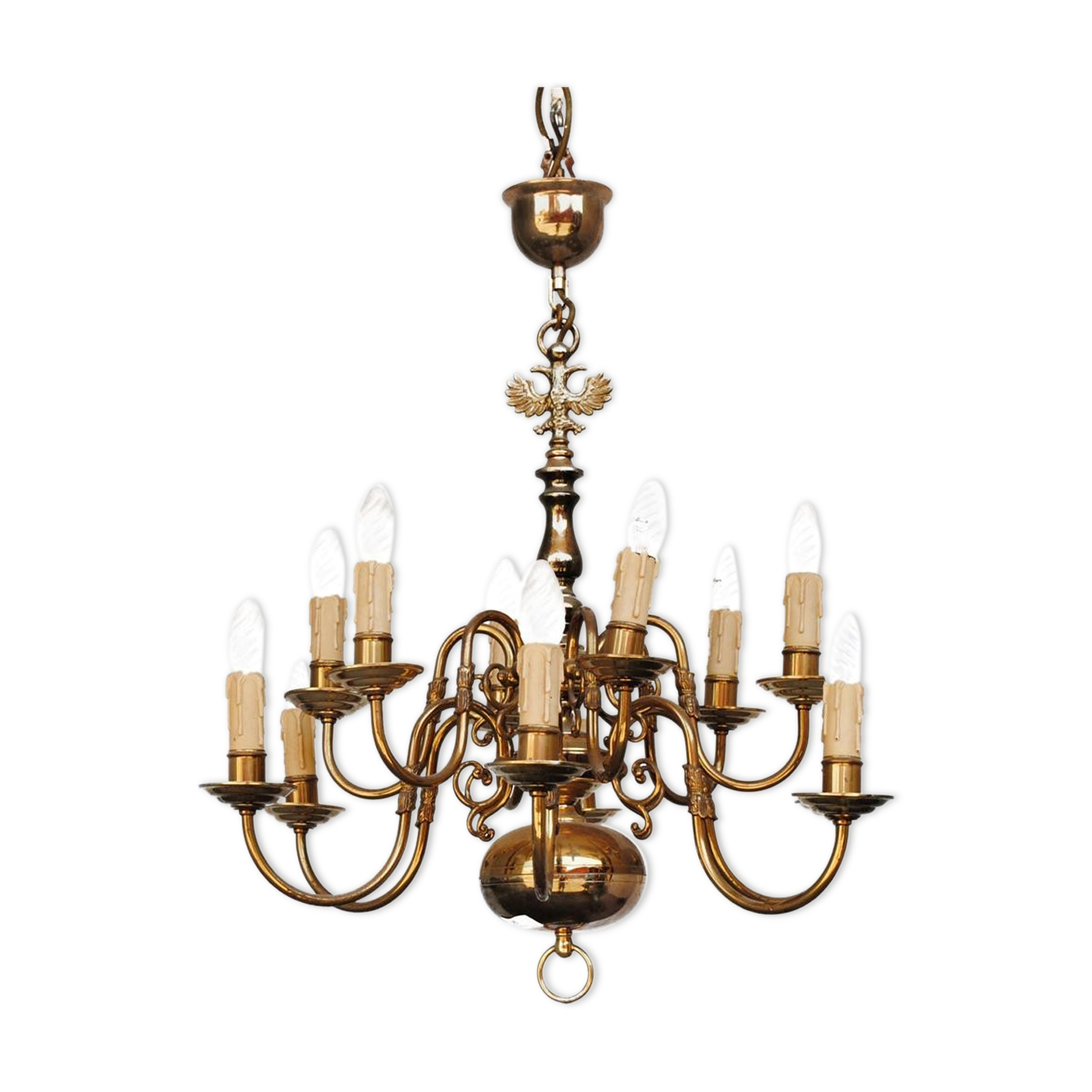 Chandelier style Dutch copper 10 lights
