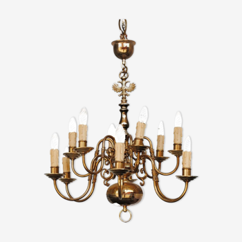 Chandelier style Dutch copper 10 lights