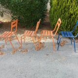 Set of 4 chairs tivoli chairs by Francisco Segarra in metal