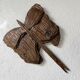 Set of 2 butterfly wall decorations sculptures 1900