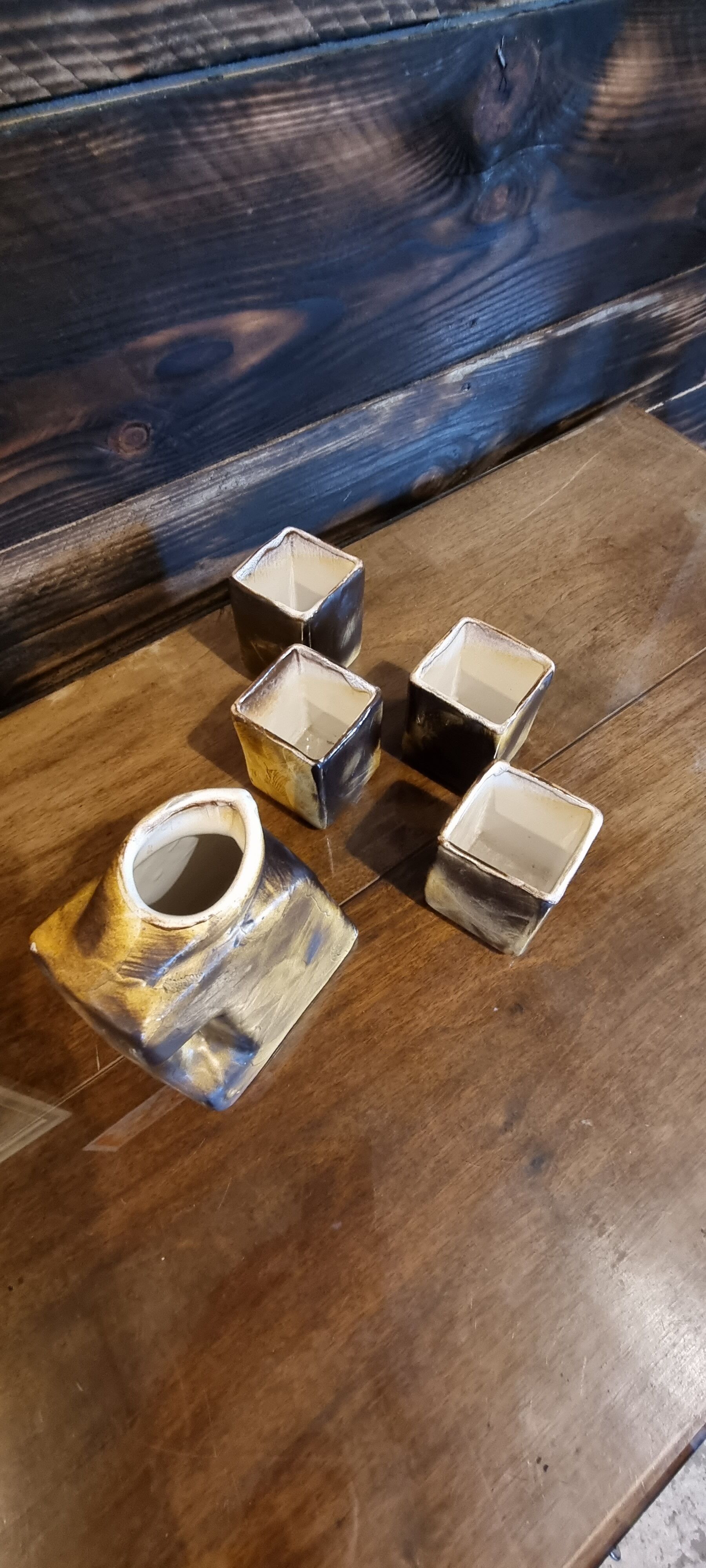 Pitcher and Vallauris glasses