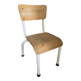 Ancienne chaise écolier enfant bois et métal