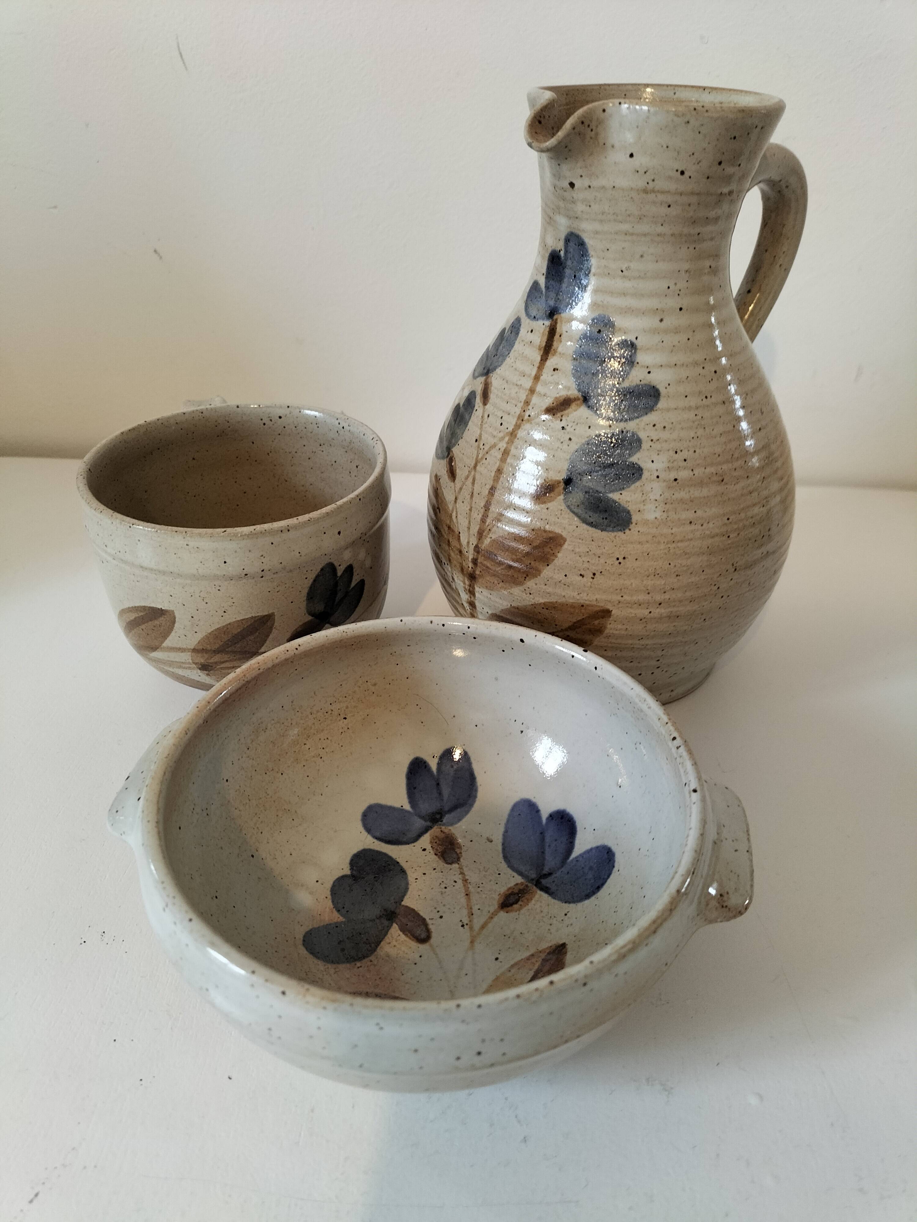 Handcrafted stoneware set — Grès du Marais France