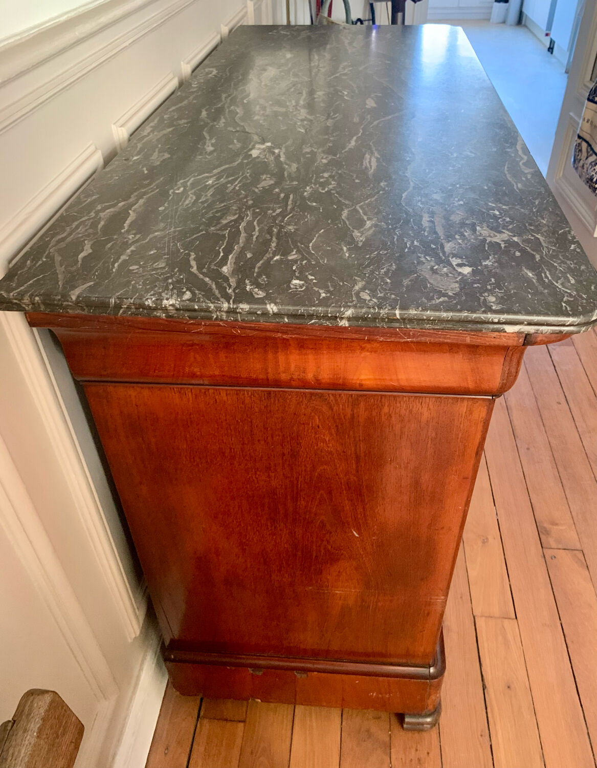 Chest of drawers with marble top